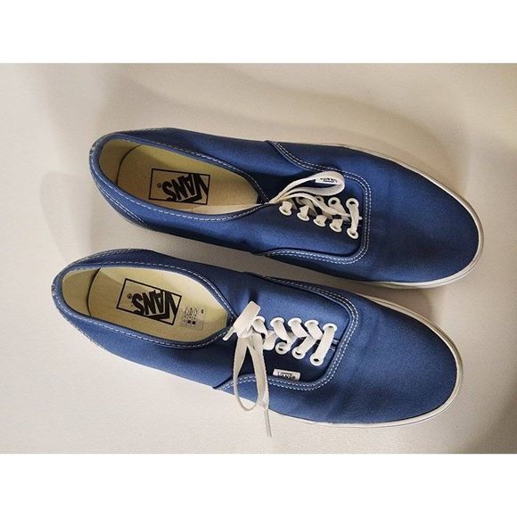 Mens Size 11 Vans Authentic Navy skateboard shoe excellent condition - Picture 2 of 7